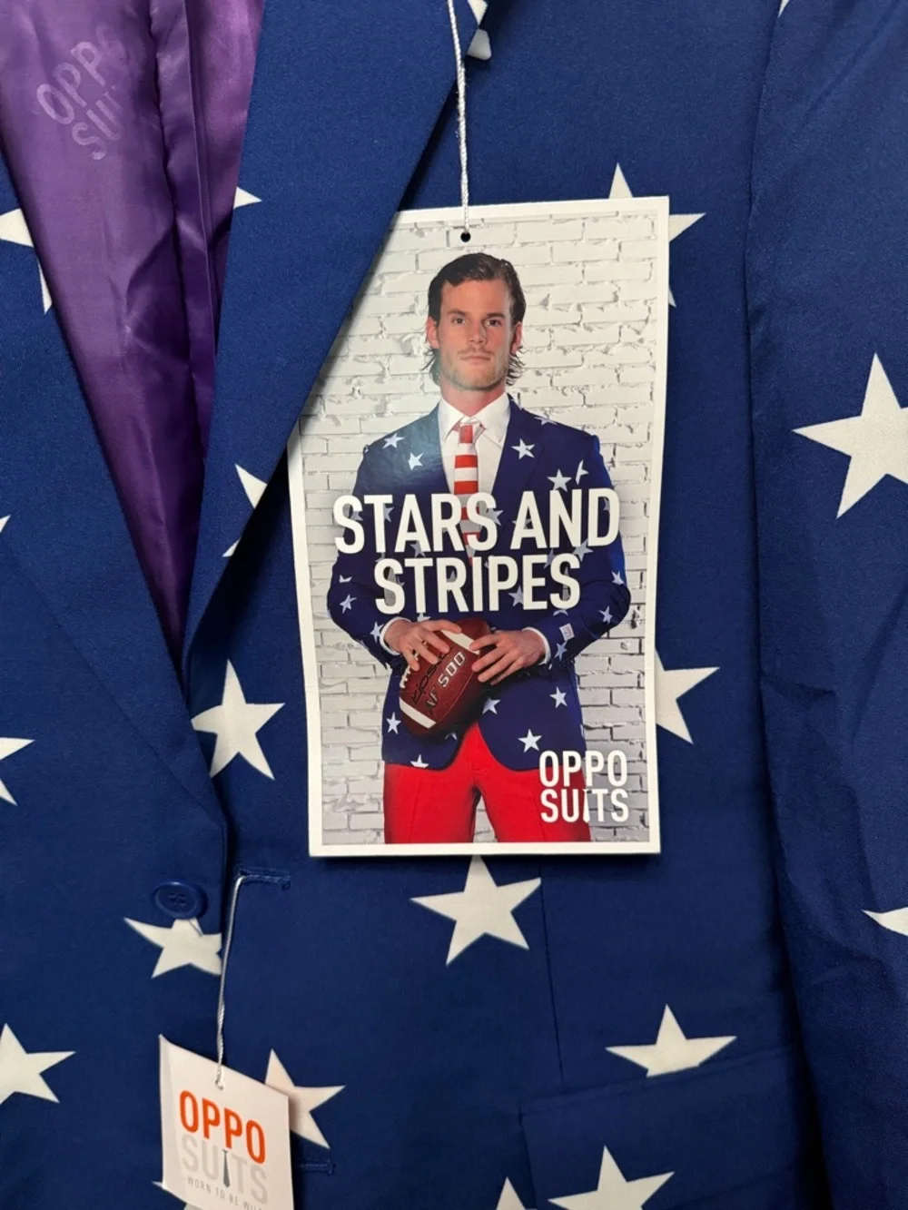OppoSuits Blue Star-Print Blazer with Red Pants
H - Picture 2 of 9